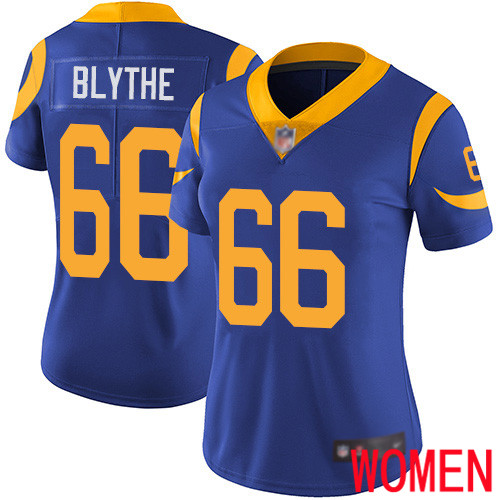 Los Angeles Rams Limited Royal Blue Women Austin Blythe Alternate Jersey NFL Football 66 Vapor Untouchable